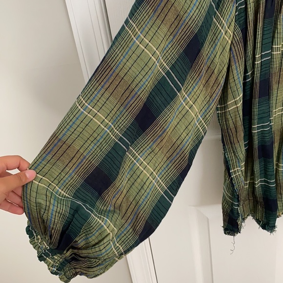 Free People Flannel-Patterned Blouse - Picture 2 of 5